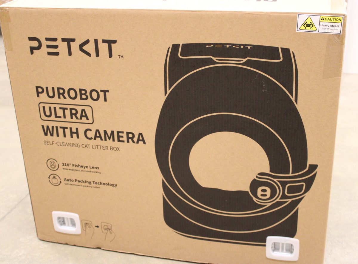 PETKIT Automatic Cat Litter Box, Purobot Ultra, White, USED, SRATCHED, MISSIG INNER PACKAGING, 24 month(s)