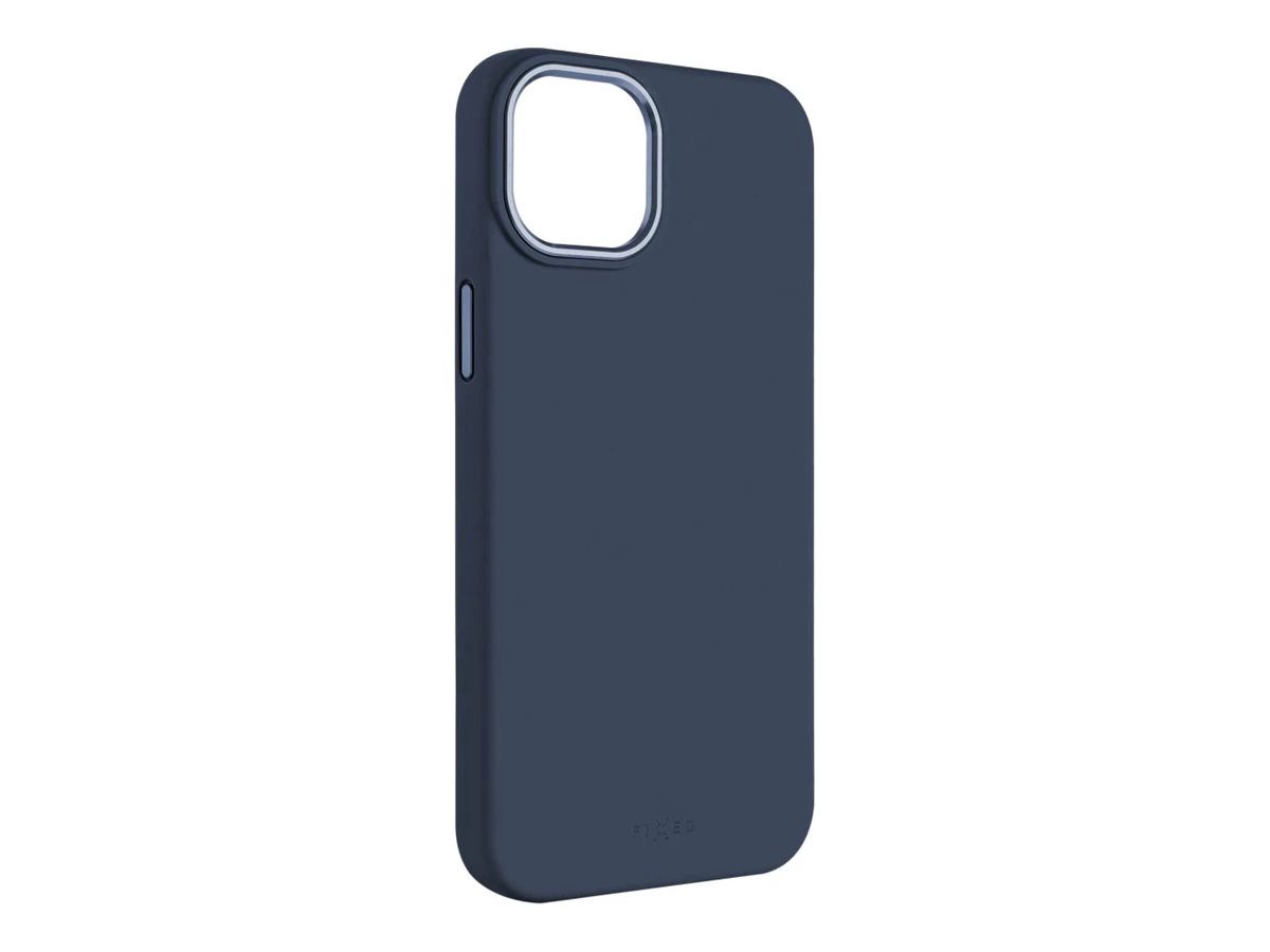 MagFlow, Back cover, Apple, iPhone 15, Liquid silicon, Blue