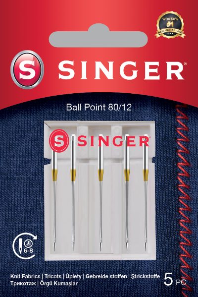 Ball Point Needle 80/12 5PK for Knit Fabrics