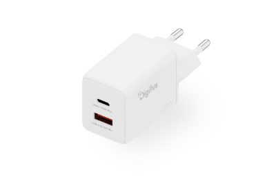 USB GaN Charger 45W, 1x USB-C, 1x USB-A, DA-10302