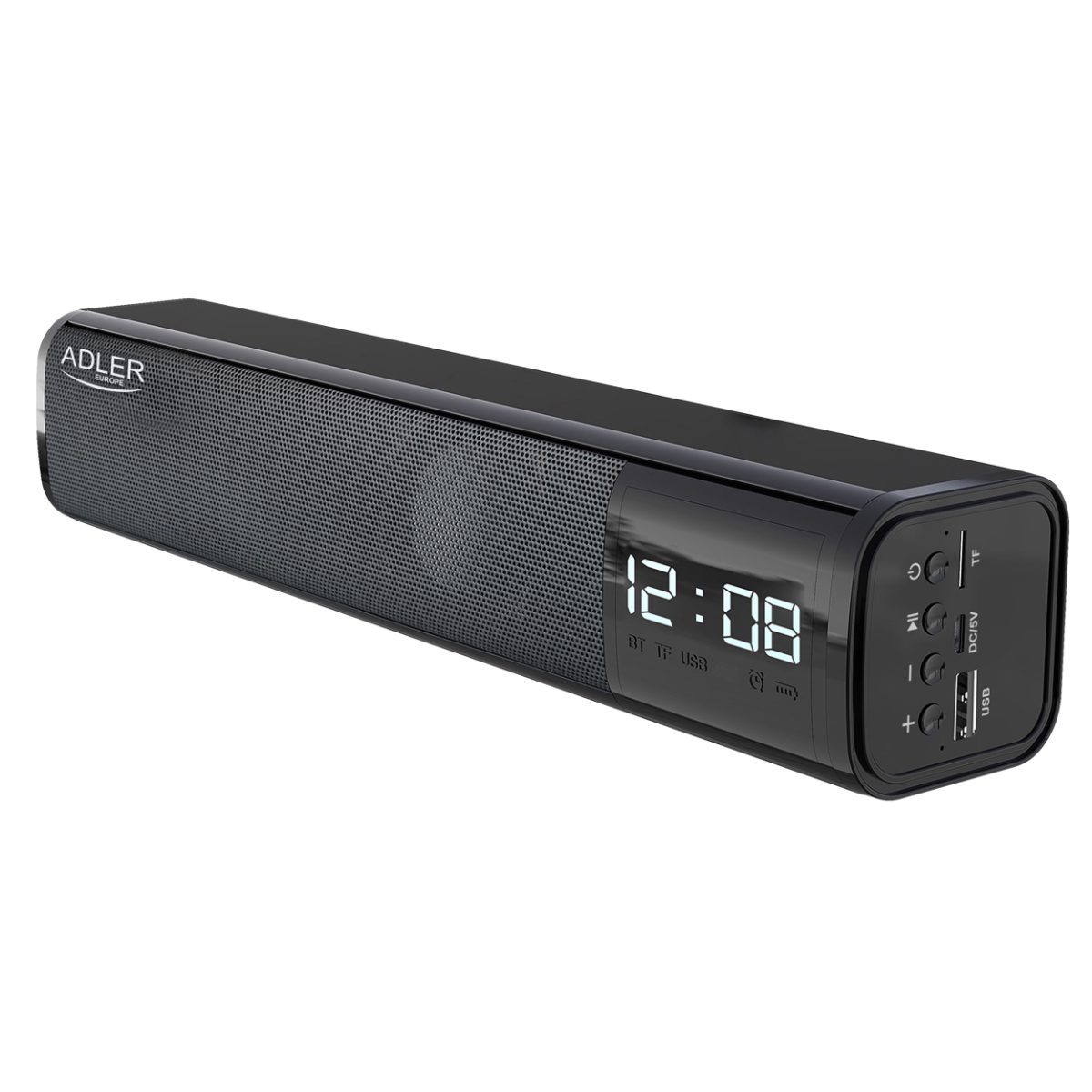 Clock Speaker, AD 1191, Bluetooth, Wireless connection, Portable, Black