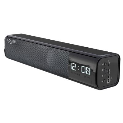 Clock Speaker, AD 1191, Bluetooth, Wireless connection, Portable, Black