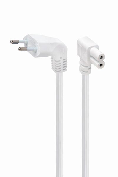 CABLE POWER EU 2.5M ANGLED/PC-184L-VDE-2.5M-W GEMBIRD