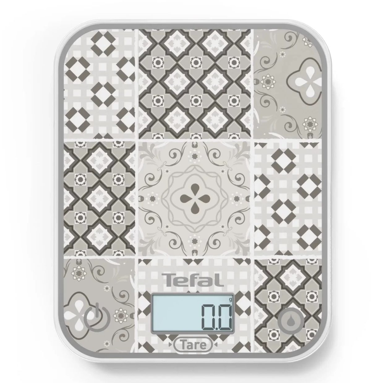 TEFAL Electronic Kitchen Scale, Optiss BC50D6V0, Graduation 0.5/1 g, Display type LCD, Mozaic Decor