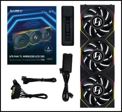 CASE FAN 120MM WRL 3PCS/G99.12TLLCD1W3B.00 LIAN LI