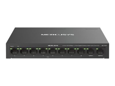 Mercusys MS110CP 8-Port 10/100 Mbps + 2-Port Gigabit Desktop Switch with 8-Port PoE+, Mercusys