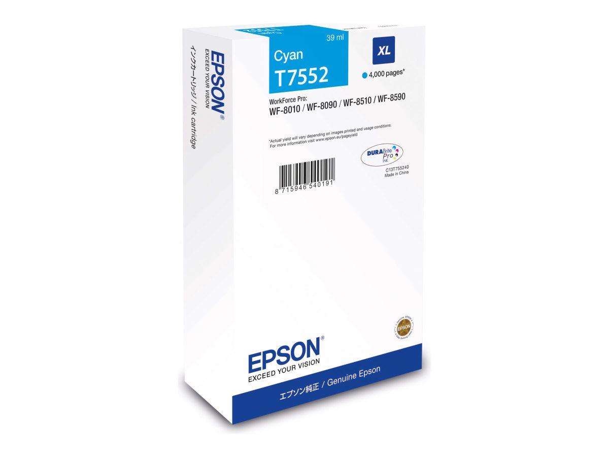 Epson WF-8XXX Series, XL Ink Cartridge, Cyan