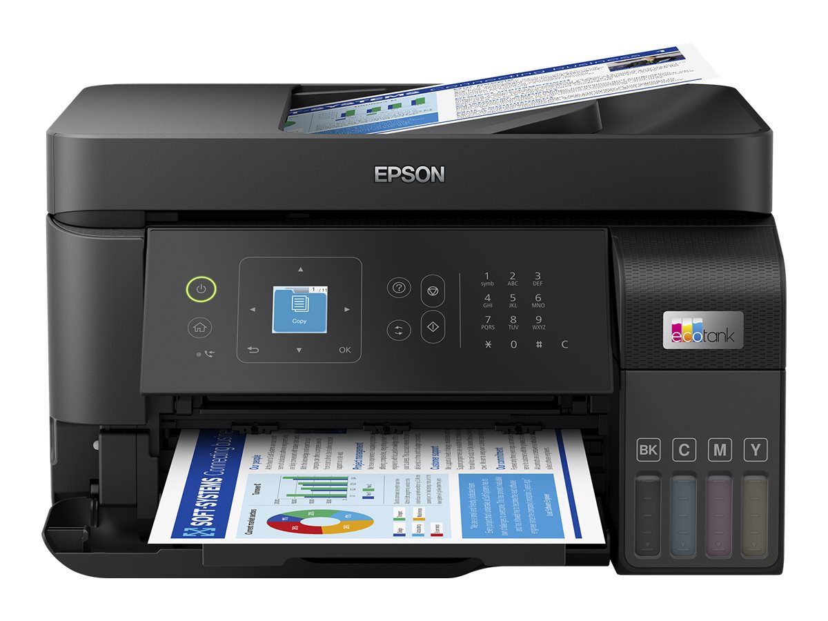 Multifunctional printer, EcoTank L5590, Inkjet, Colour, Inkjet Multifunctional Printer, A4, Wi-Fi, Black