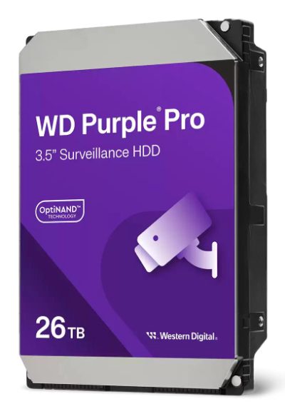 HDD, WESTERN DIGITAL, Purple Pro, 26TB, 512 MB, 7200 rpm, 3,5", WD260PURP